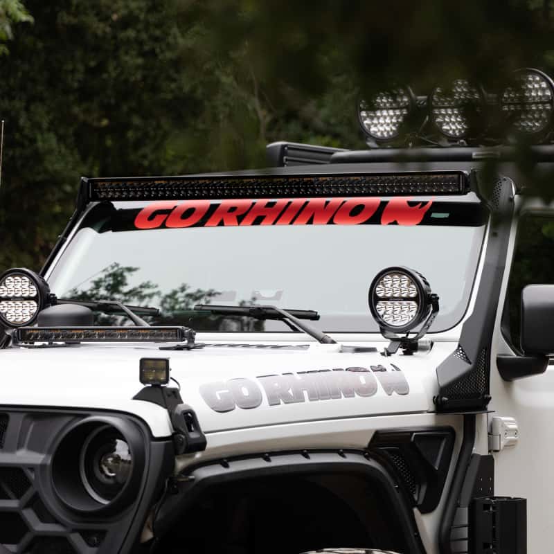 Go Rhino — Go Rhino Universal Blackout Combo Series 50in Double Row LED Light Bar w/ Amber Lighting - Black
BLKOUT- 50" LightBar - view 4
