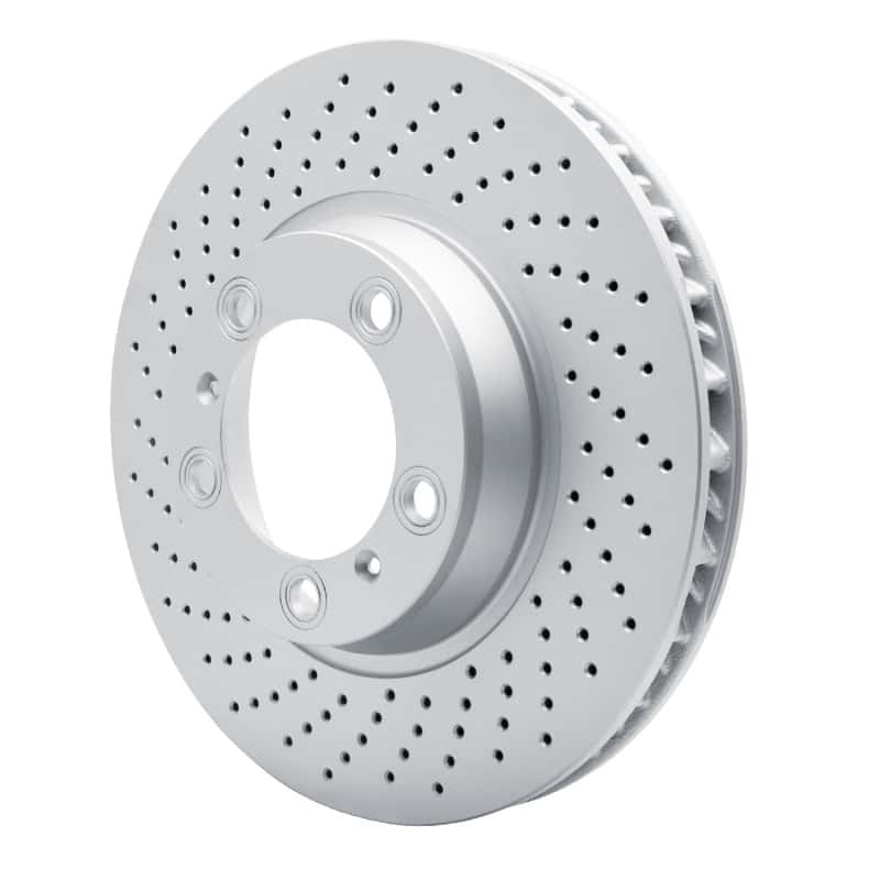 DFC — DFC 99-23 Porsche 718 Cayman Left Front Drilled Hi-Carbon Alloy Geomet Coated Rotor
DFC Brake Rotor - view 2