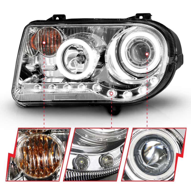 ANZO — ANZO 2005-2010 Chrysler 300C Projector Headlights w/ Halo Chrome (CCFL) G2
Head Light Set
HdLtSet - view 10