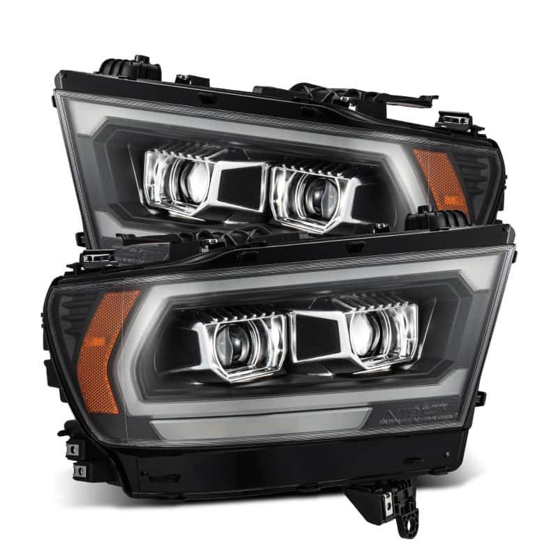 AlphaRex — AlphaRex 19-22 Dodge Ram 1500 LUXX LED Proj Headlights Black w/Seq Activation Light/Seq Signal/DRL
Projector Headlights - view 1