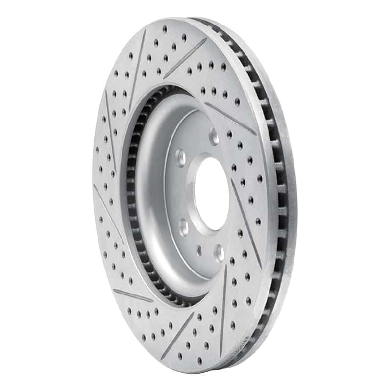 R1 Concepts — R1 11-19 Ford Flex Front Right Drilled & Slotted Geo-Carbon Rotor - view 4