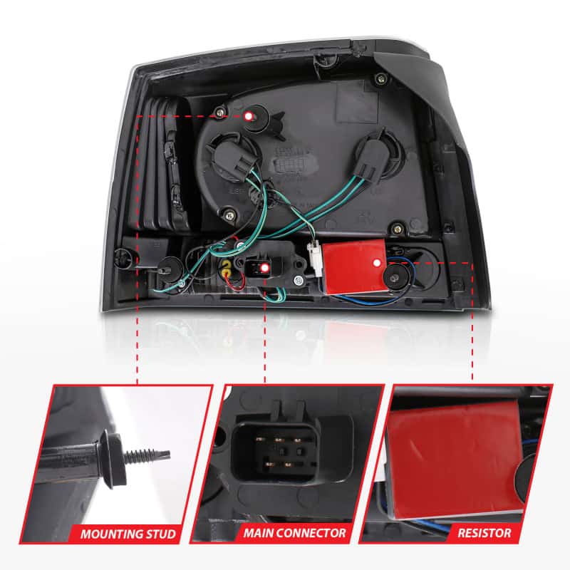 ANZO — ANZO 2006-2008 Dodge Charger LED Taillights Black - view 12