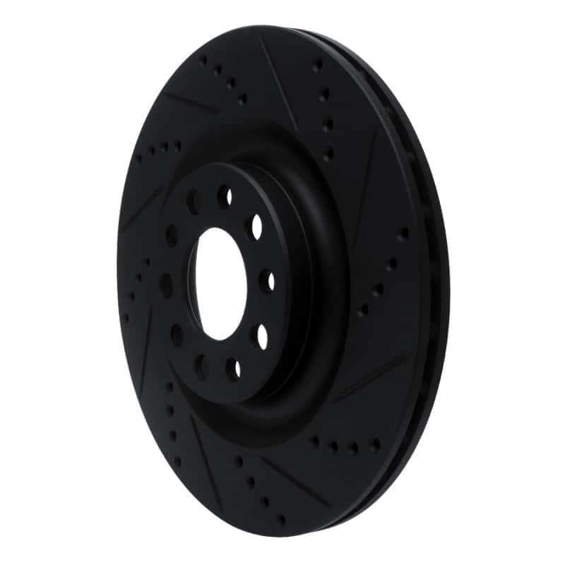 R1 Concepts — R1 2017-2025 Alfa Romeo Stelvio Rear Right Drilled & Slotted Black Brake Rotor
R1 Brake Rotor Drill - view 2