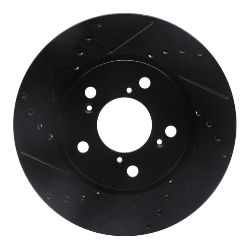 R1 Concepts — R1 05-10 Honda Odyssey Front Left Drilled & Slotted Black Brake Rotor
R1 Brake Rotor Drill - view 1