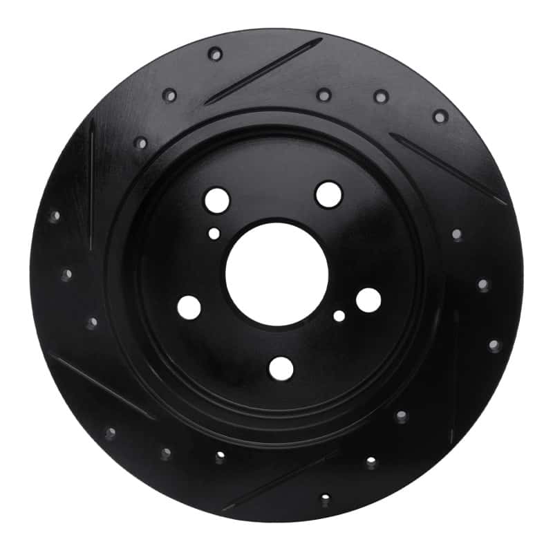 R1 Concepts — R1 2015-2025 Lexus ES250 Rear Right Drilled & Slotted Black Brake Rotor
R1 Brake Rotor Drill - view 5
