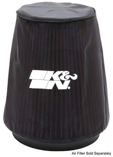 K&N Engineering — K&N Universal P Dry charger Round Tapered Air Filter Wrap Black - view 2