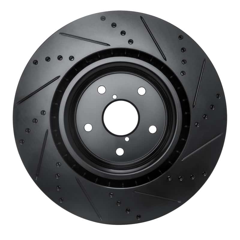 R1 Concepts — R1 18-25 Subaru WRX Front Left Drilled & Slotted Black Brake Rotor
R1 Brake Rotor Drill - view 5