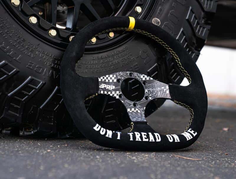PRP Seats — PRP Dont Tread on Me Comp-R Suede Steering Wheel (D-Shaped) - view 2