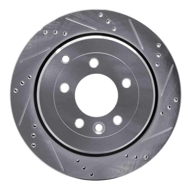 R1 Concepts — R1 05-07 Land Rover LR3 Rear Right Drilled & Slotted Silver Brake Rotor
R1 Brake Rotor Drill - view 1