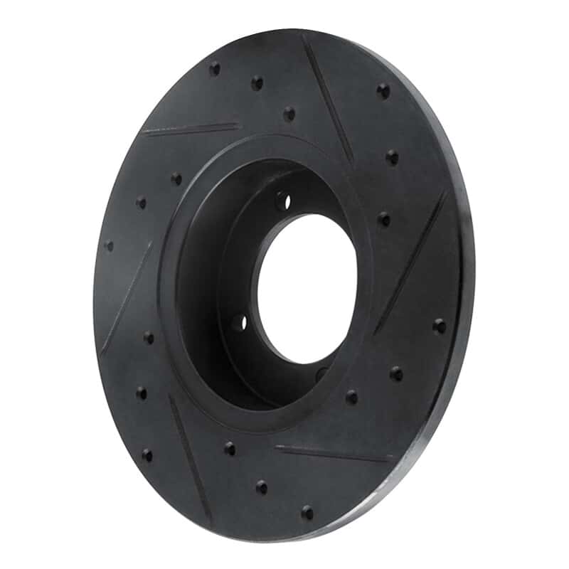 R1 Concepts — R1 74-78 Nissan 260Z Front Left Drilled & Slotted Black Brake Rotor
R1 Brake Rotor Drill - view 4