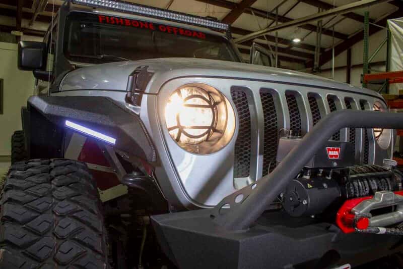 Fishbone Offroad — Fishbone Offroad 2018+ Jeep Wrangler JL Aluminum Headlight Guards - view 12