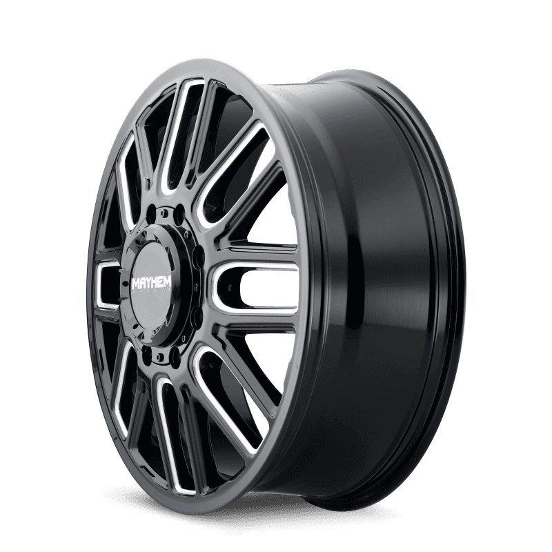 Mayhem — Mayhem 8107D Cogent Dually 20x8.25 / 8x200 BP / 115mm Offset / 142mm Hub Black w/Milled Spokes Wheel
MAYHEM 8107D - view 5