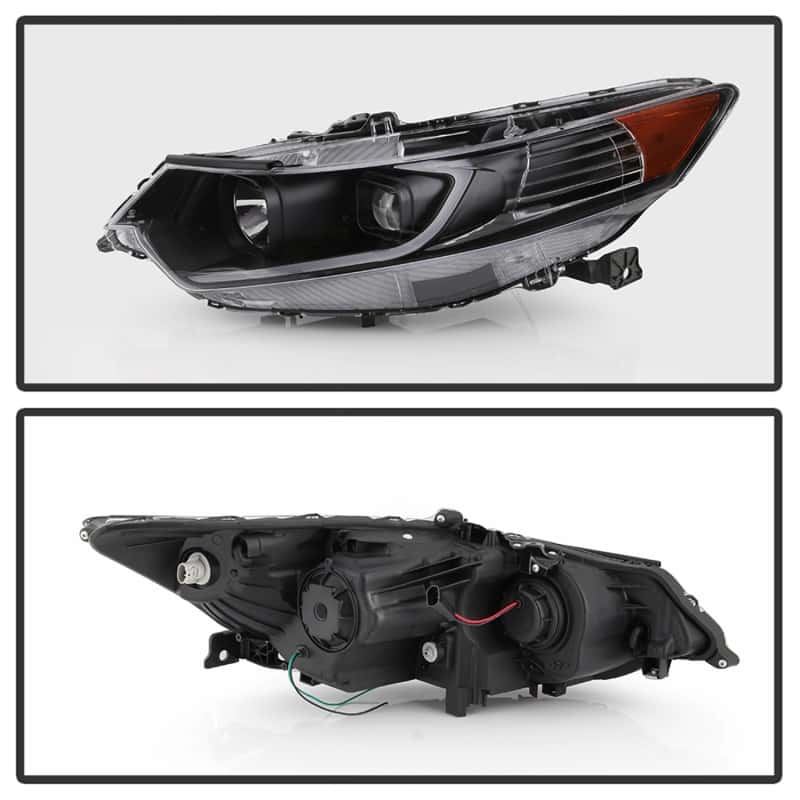 SPYDER — xTune 09-14 Acura TSX Projector Headlights - Light Bar DRL - Black (PRO-JH-ATSX09-LB-BK)
Head Light Set - view 2