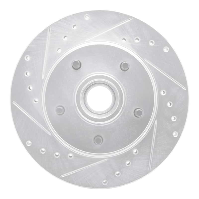 R1 Concepts — R1 1970-1981 Buick Estate Wagon Front Left Drilled & Slotted Silver Brake Rotor
R1 Brake Rotor Drill - view 1