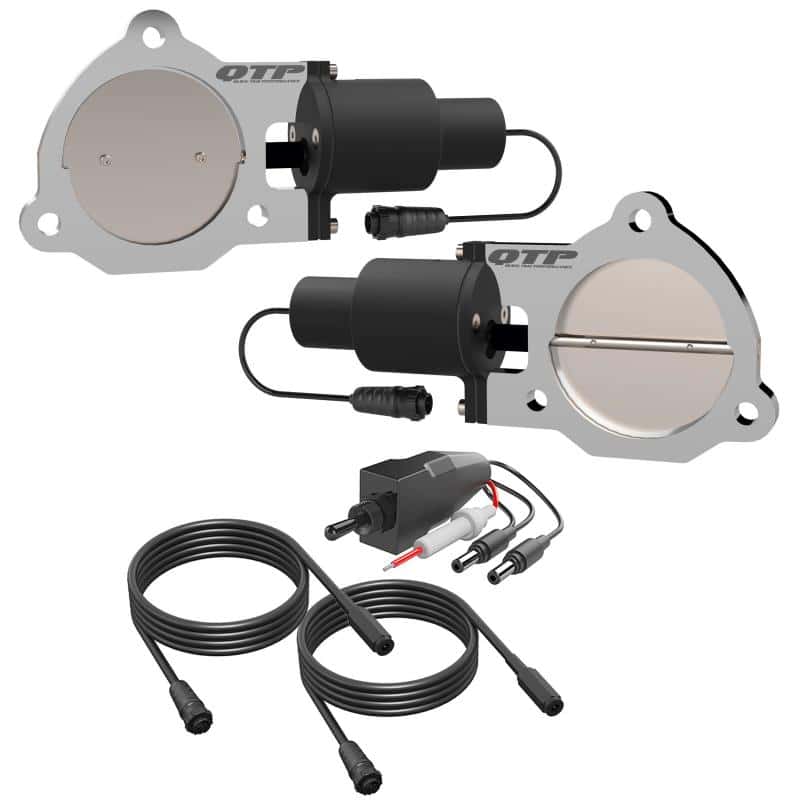 QTP — QTP 3.5in Bolt-On QTEC Dual Electric Cutout Valves - Pair - view 3