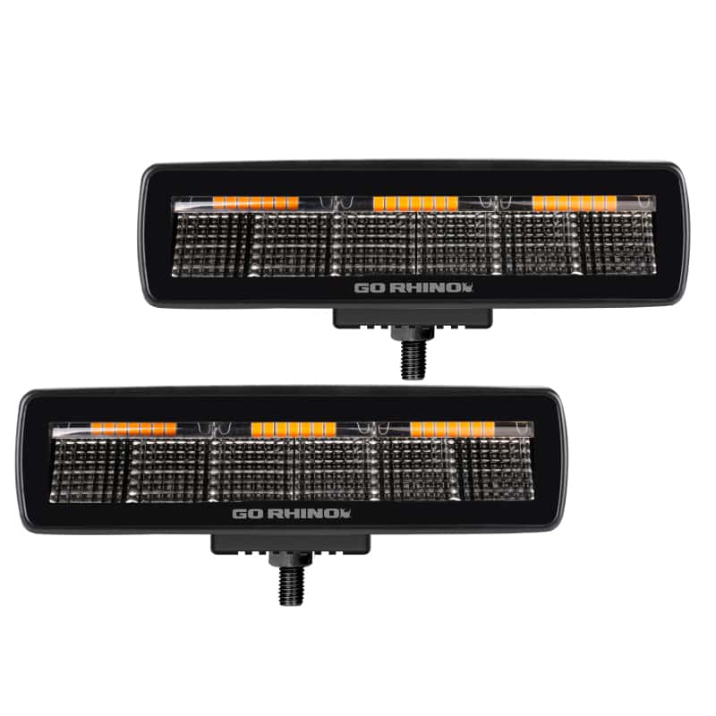 Go Rhino — Go Rhino Xplor Blackout Combo Series Sixline LED Flood Lights w/Amber (Surface Mount) - Blk (Pair)
BLK - Lights W/Amber - view 1