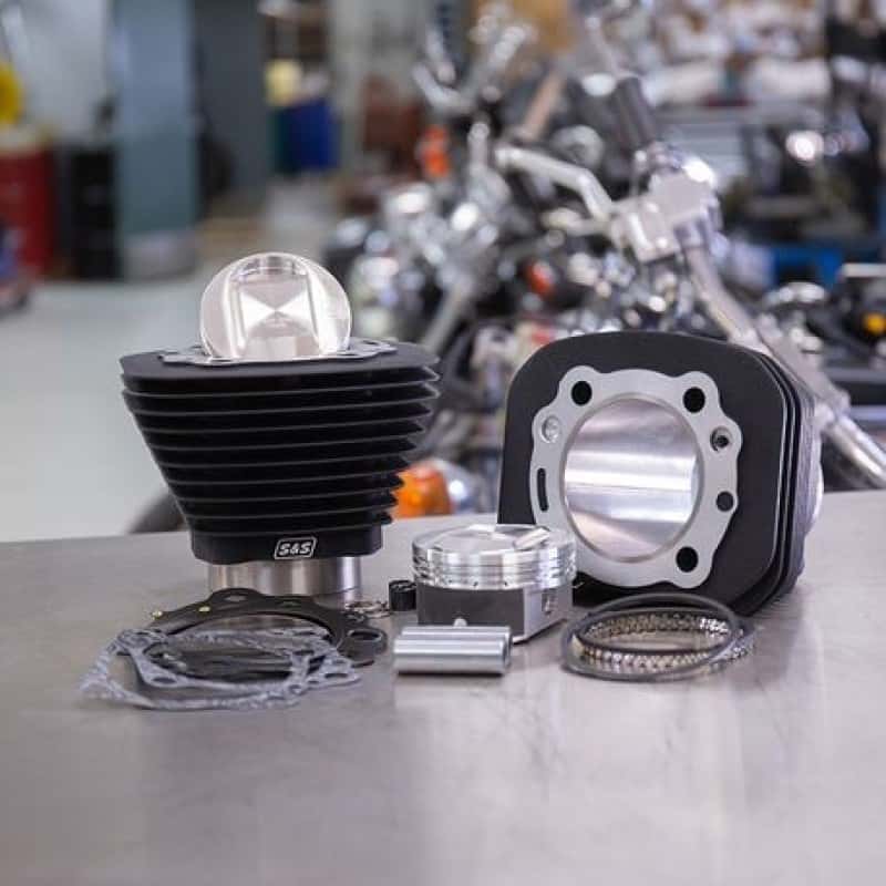S&S Cycle — S&S Cycle 86-21 Sportster Models High Compression 1250cc Conversion Kit - Wrinkle Black - view 1