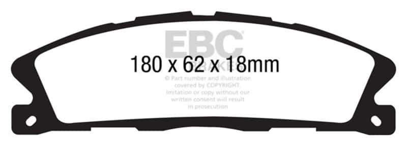 EBC — EBC 13+ Ford Explorer 3.5 Twin Turbo 4WD Greenstuff Front Brake Pads
Disc Brake Pad - view 1
