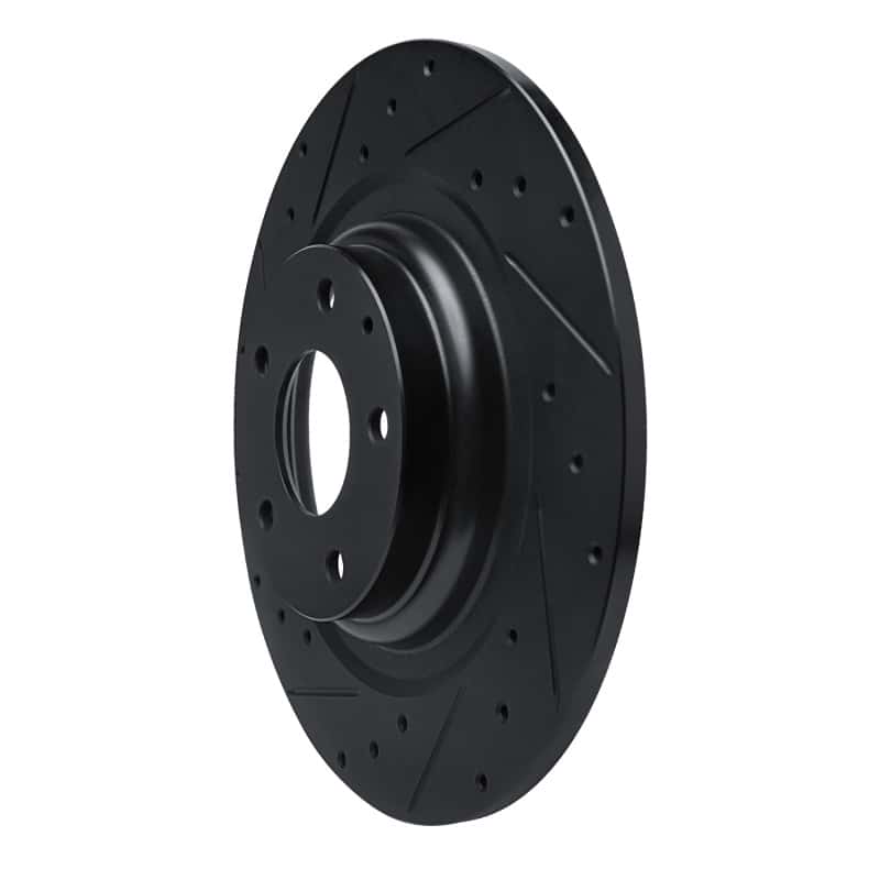 R1 Concepts — R1 16-23 Mazda CX-9 Rear Left Drilled & Slotted Black Brake Rotor
R1 Brake Rotor Drill - view 2