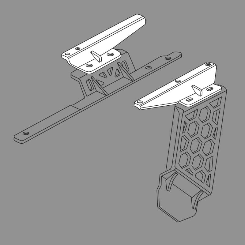 Go Rhino — Go Rhino 19-22 Jeep Wrangler JLU SRM Roll Bar Mount Kit - Tex. Blk
SRM Mount Kit - view 6