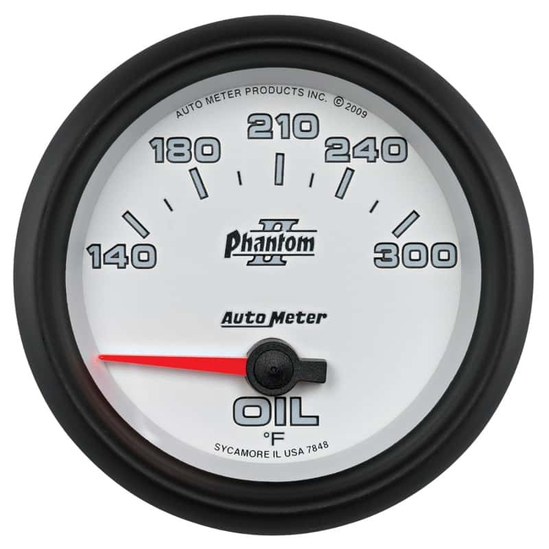 AutoMeter — Autometer Phantom II 2 5/8in 140-300 Degree F Short Sweep Electronic Oil Temperature Gauge
2-5/8" OIL TEMP, 140 - view 1