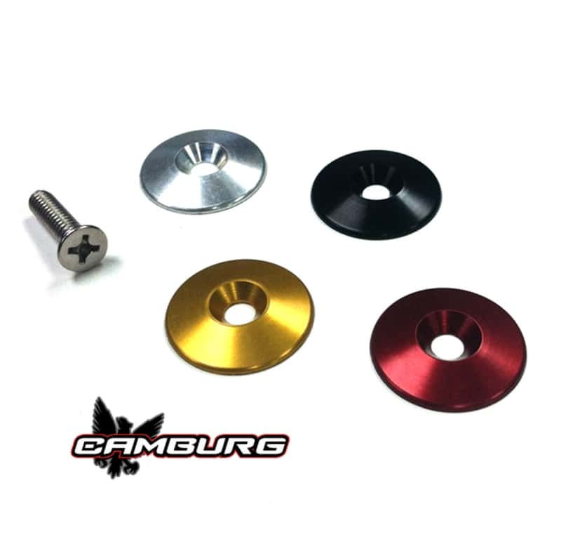 Camburg — Camburg Black Fender Washer 10 Pack (aluminum washer bolt body clip 1/8in. tab)
Fender Washer Kit - view 2