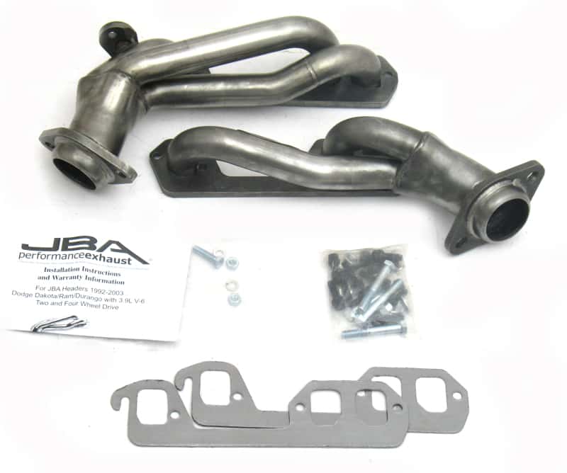 JBA — JBA 92-95 Dodge Truck 3.9L V6 1-1/2in Primary Raw 409SS Cat4Ward Header
Exhaust Header - view 1