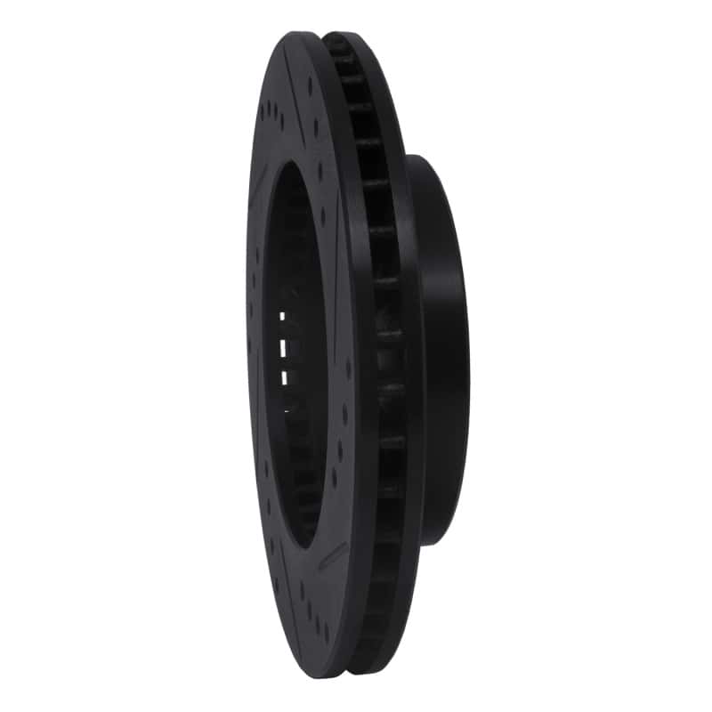 R1 Concepts — R1 91-94 Toyota Previa Front Left Drilled & Slotted Black Brake Rotor
R1 Brake Rotor Drill - view 4