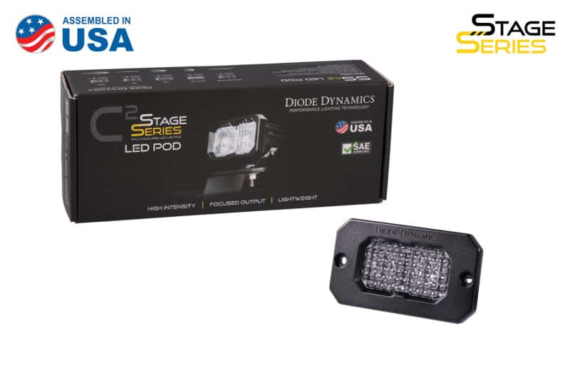 Diode Dynamics — Diode Dynamics Stage Series 2in LED Pod Pro - White Combo Flush ABL (Single) - view 5