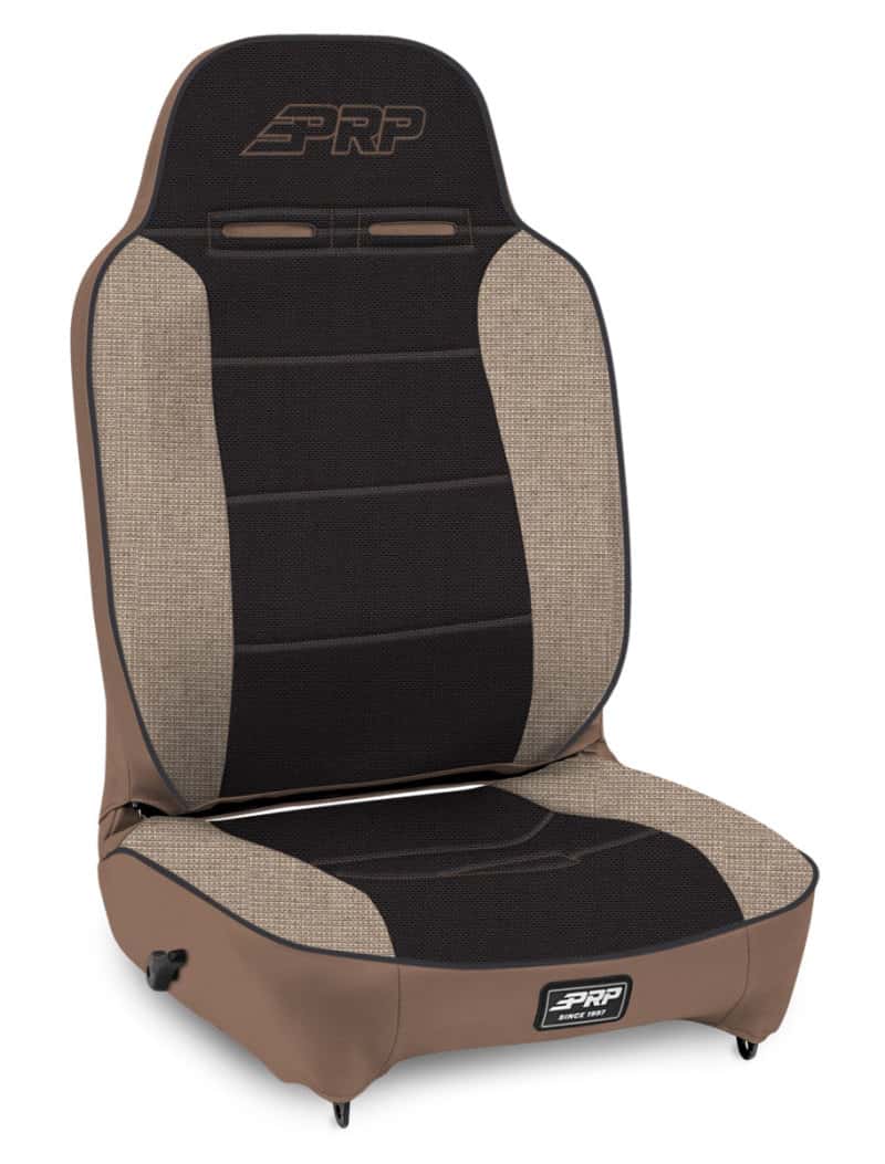 PRP Seats — PRP Enduro High Back Reclining Suspension Seat (Driver Side) - Tan / Black - view 1