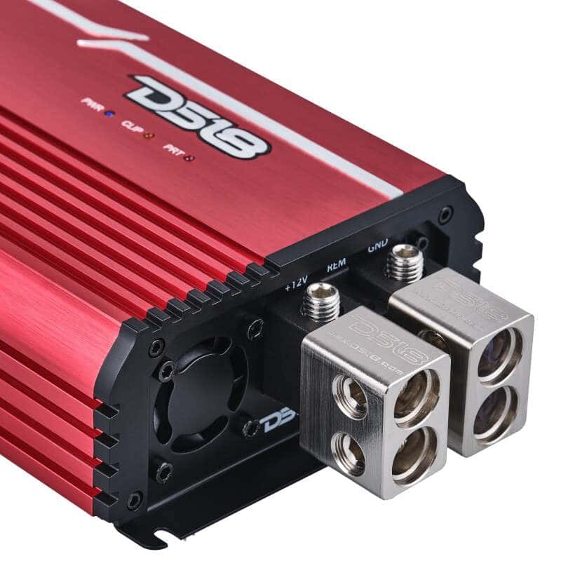 DS18 — DS18 1-Channel Amp Class D Full-Range Monoblock 5000 Watts RMS/1ohm DPIV1/0 Terminals Included Red - view 2
