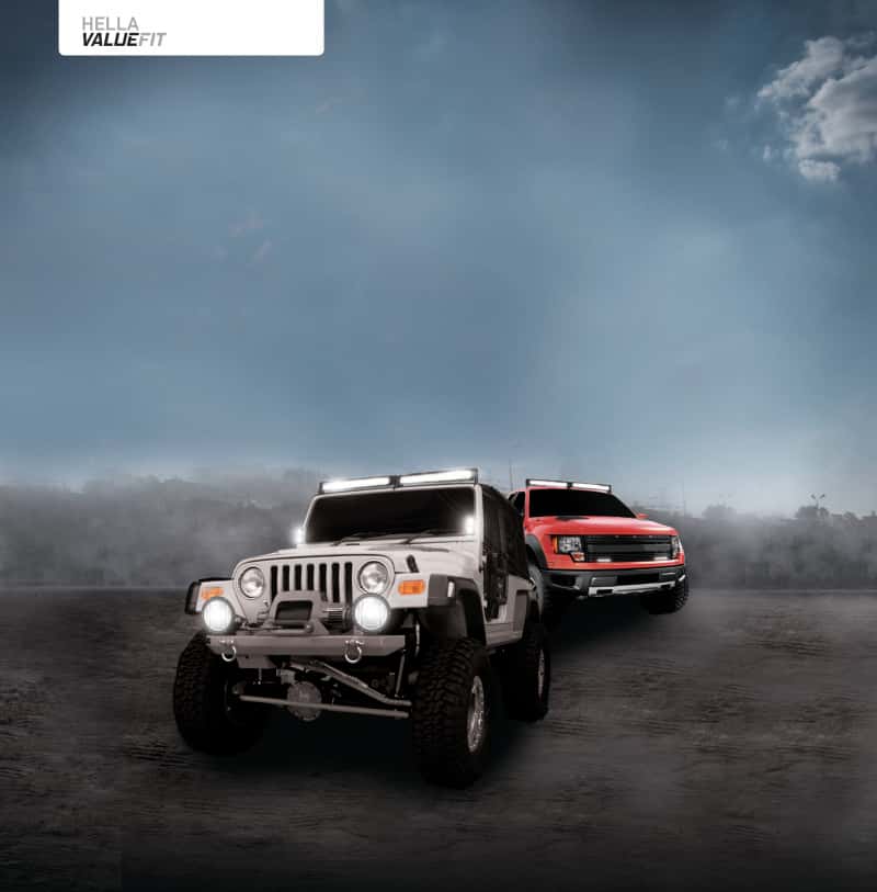 Hella — Hella Value Fit Mini Flush Mount 7.7in - 18W White Housing Flood Beam LED Light Bar - view 9