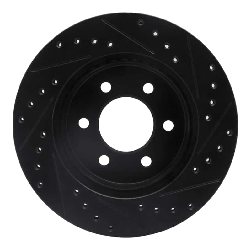 R1 Concepts — R1 97-02 Dodge Durango Front Left Drilled & Slotted Black Brake Rotor
R1 Brake Rotor Drill - view 5