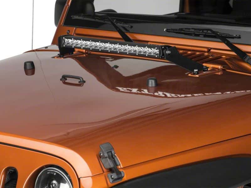 Raxiom — Raxiom 07-18 Jeep Wrangler JK 20-In Light Bar Hood Mounting Brackets
Mount - view 2