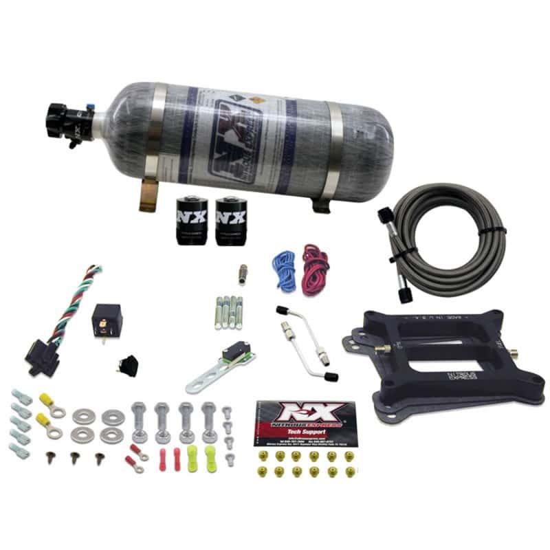 Nitrous Express — Nitrous Express 4150 4-BBL/Gasoline Nitrous Kit (50-300HP) w/Composite Bottle
Injection System Kit
N2OSys - view 1
