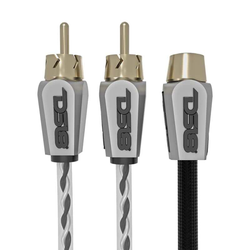 DS18 — DS18 Level 3 RCA Wire Y Connector 1 Female to 2 Male Black - view 2