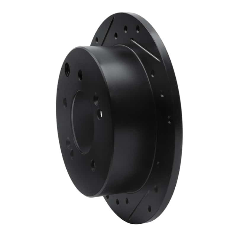 R1 Concepts — R1 10-13 Kia Forte Rear Left Drilled & Slotted Black Brake Rotor
R1 Brake Rotor Drill - view 2