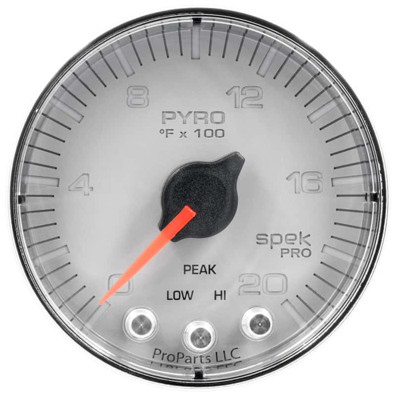 AutoMeter — Autometer Spek-Pro Gauge Pyro. (Egt) 2 1/16in 2000f Stepper Motor W/Peak & Warn Slvr/Chrm
GA 2" EGT SFC SPEK - view 1