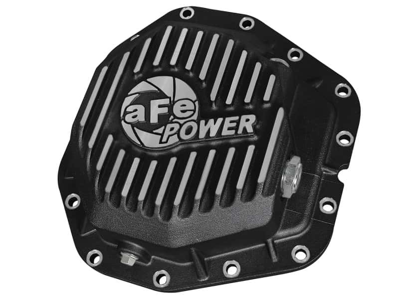 aFe — aFe Power Rear Diff Cover Black w/Machined Fins 17 Ford F-350/F-450 6.7L (td) Dana M300-14 (Dually)
Differential Cover - view 1