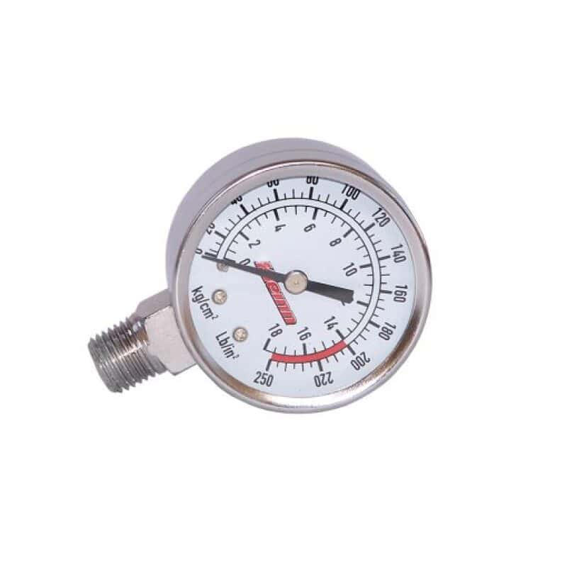 Kleinn Air Horns — Kleinn Stem Mount Analog Chrome-Plated Air Gauge/ 0-250 PSI - 1/4In M NPT Inlet
Tank Mount Gauge - view 1