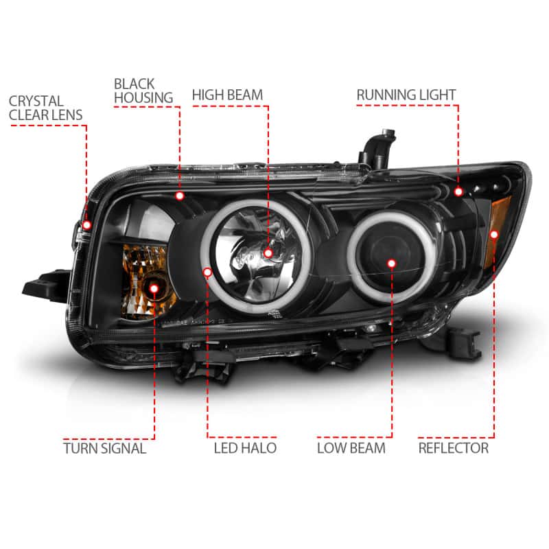 ANZO — ANZO 2008-2010 Scion Xb Projector Headlights w/ Halo Black
Head Light Set
HdLtSet - view 11