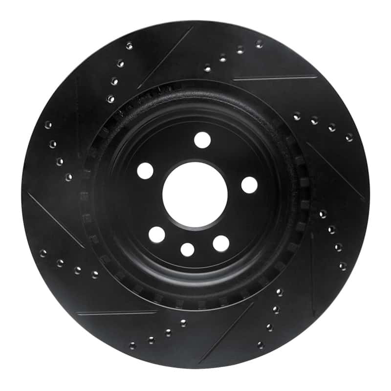 R1 Concepts — R1 2017-2020 Jaguar I-Pace Rear Right Drilled & Slotted Black Brake Rotor
R1 Brake Rotor Drill - view 5