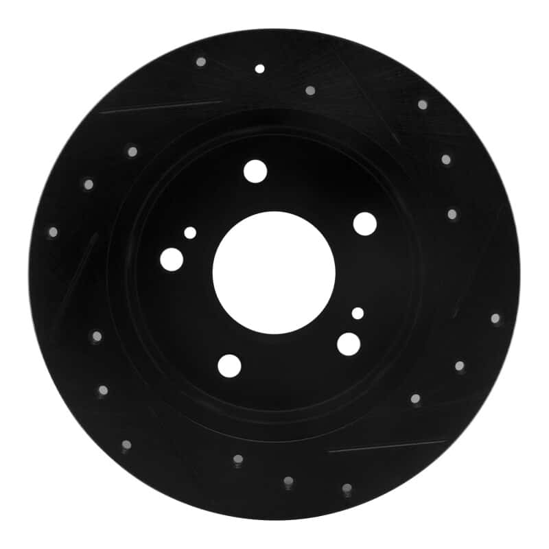 R1 Concepts — R1 94-98 Nissan 240SX Rear Left Drilled & Slotted Black Brake Rotor
R1 Brake Rotor Drill - view 5