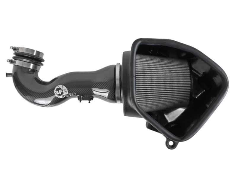 aFe — aFe 19-21 GM Trucks 5.3L/6.2L Track Series Carbon Fiber Cold Air Intake System W/ Pro Dry S Filters
Track Series Intake  - view 7