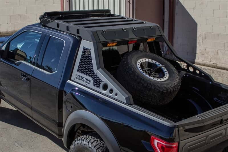 Addictive Desert Designs — Addictive Desert Designs 17-18 Ford F-150 Raptor HoneyBadger Chase Rack
TrkCabProt/HeadRk
Chase Rack - view 7