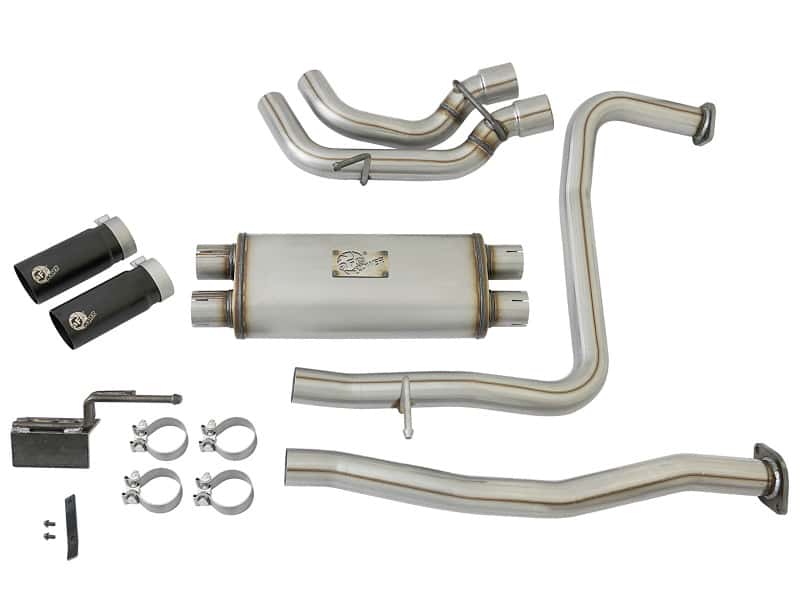 aFe — aFe POWER Rebel Series 2-1/2in 409 SS Cat Back Exhaust w/ Black Tips 16-17 Nissan Titan V8 5.6L
Cat-Back Exhaust - view 9