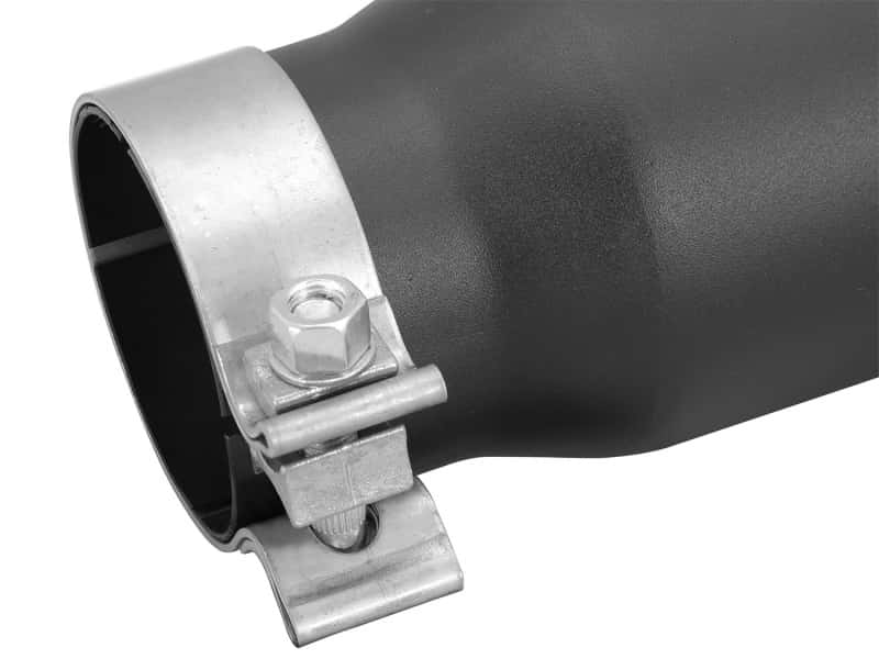 aFe — aFe MACHForce XP 3in Inlet x 4in Outlet x 9in Length Clamp-On Black Tip
Exhaust Tip Black - view 4