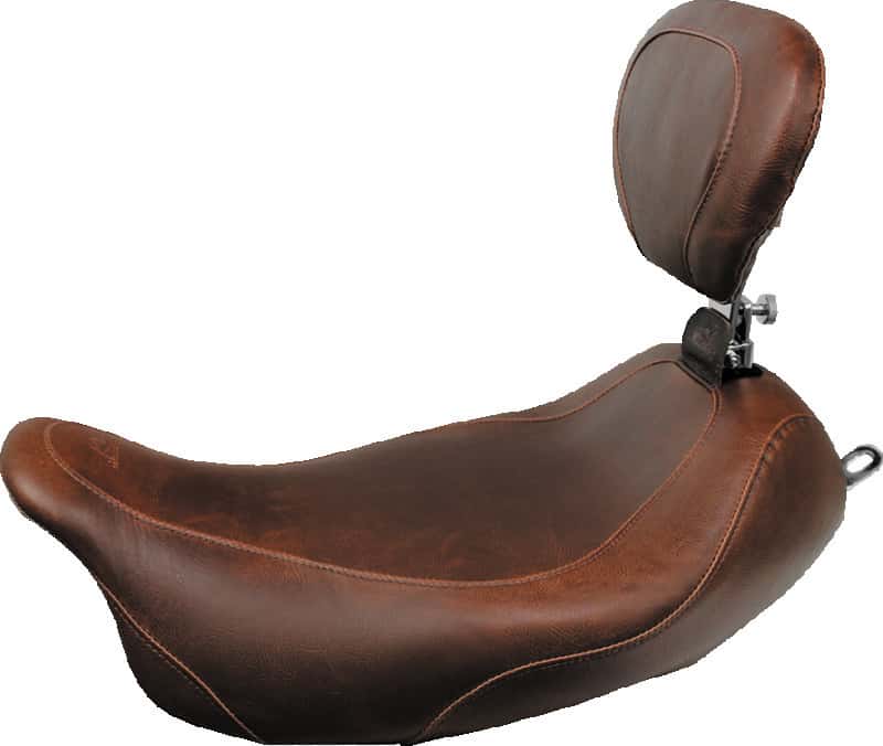 Mustang Motorcycle — Mustang 08-21 Harley Electra Glide Std,Rd Glide,Rd King,Str Glide Wide Tripper Solo Seat - Brown - view 2
