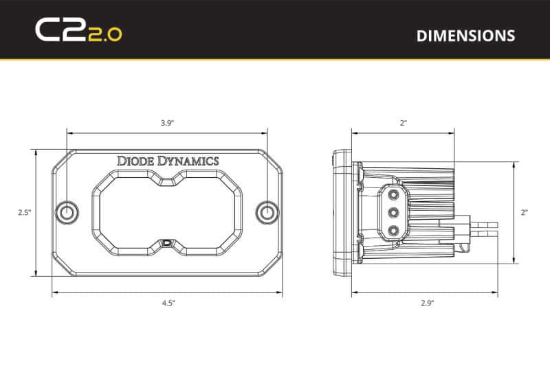 Diode Dynamics — Diode Dynamics C2R White Flood Flush Mount LED Pod (Pair) - view 8