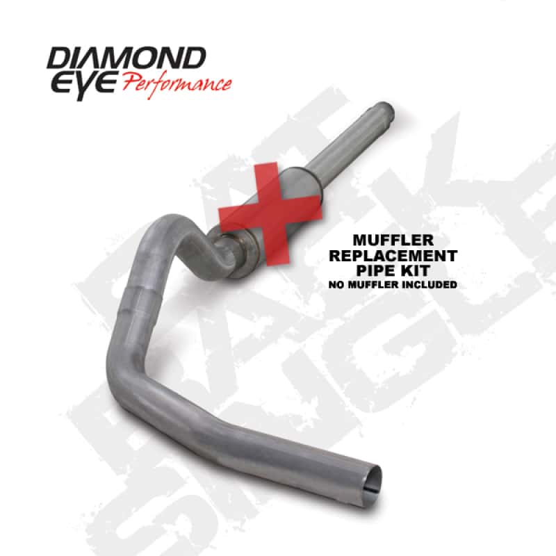 Diamond Eye Performance — Diamond Eye KIT 4in Catback MFLR RPLCMENT PIPE Single AL: 94-97 FORD 7.3L F250/F350 PWRSTROKE
KIT; 4in.; CB MRP SG - view 1